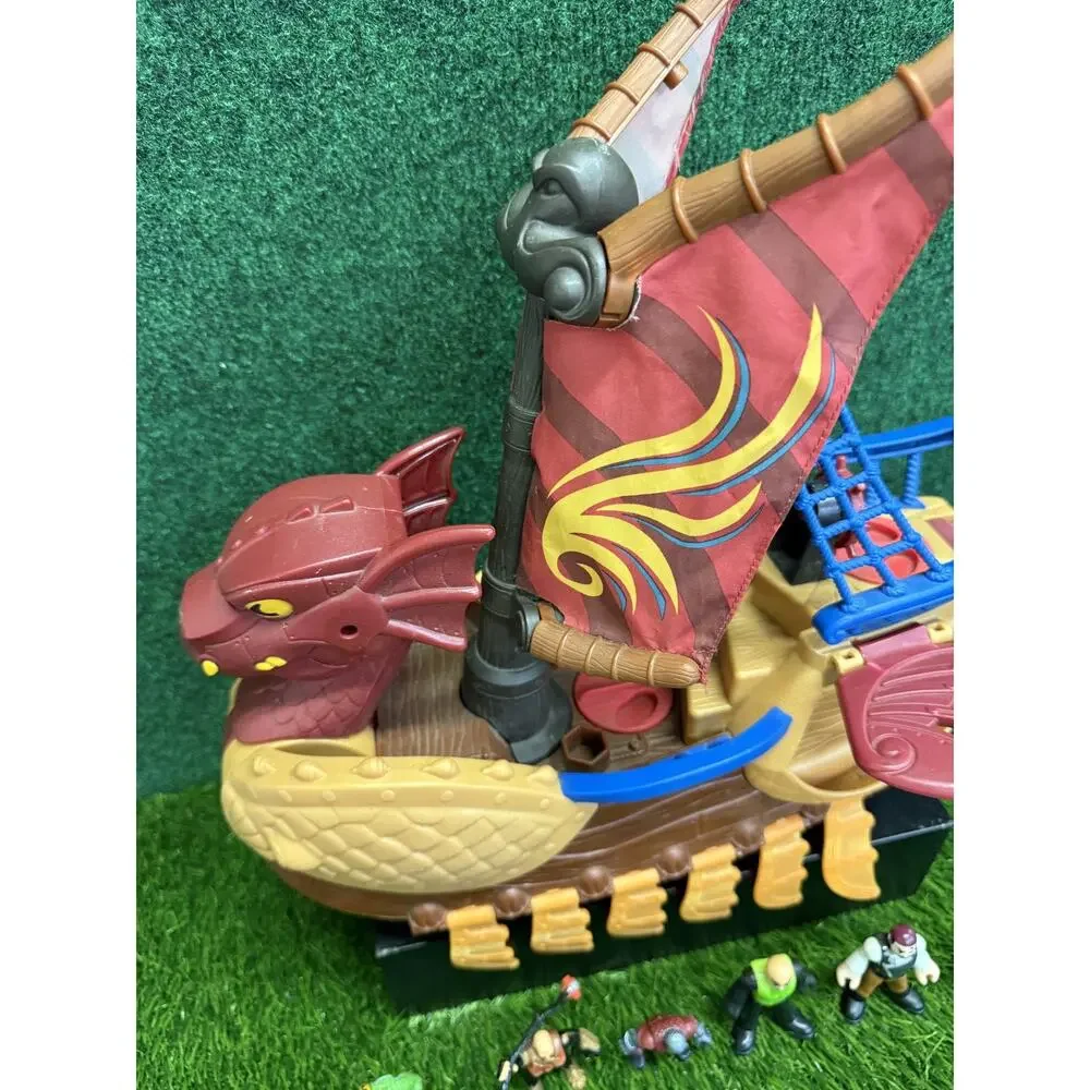 Fisher-Price Imaginext Dragon Pirate Ship Playset with 6 Action Figures & Sword